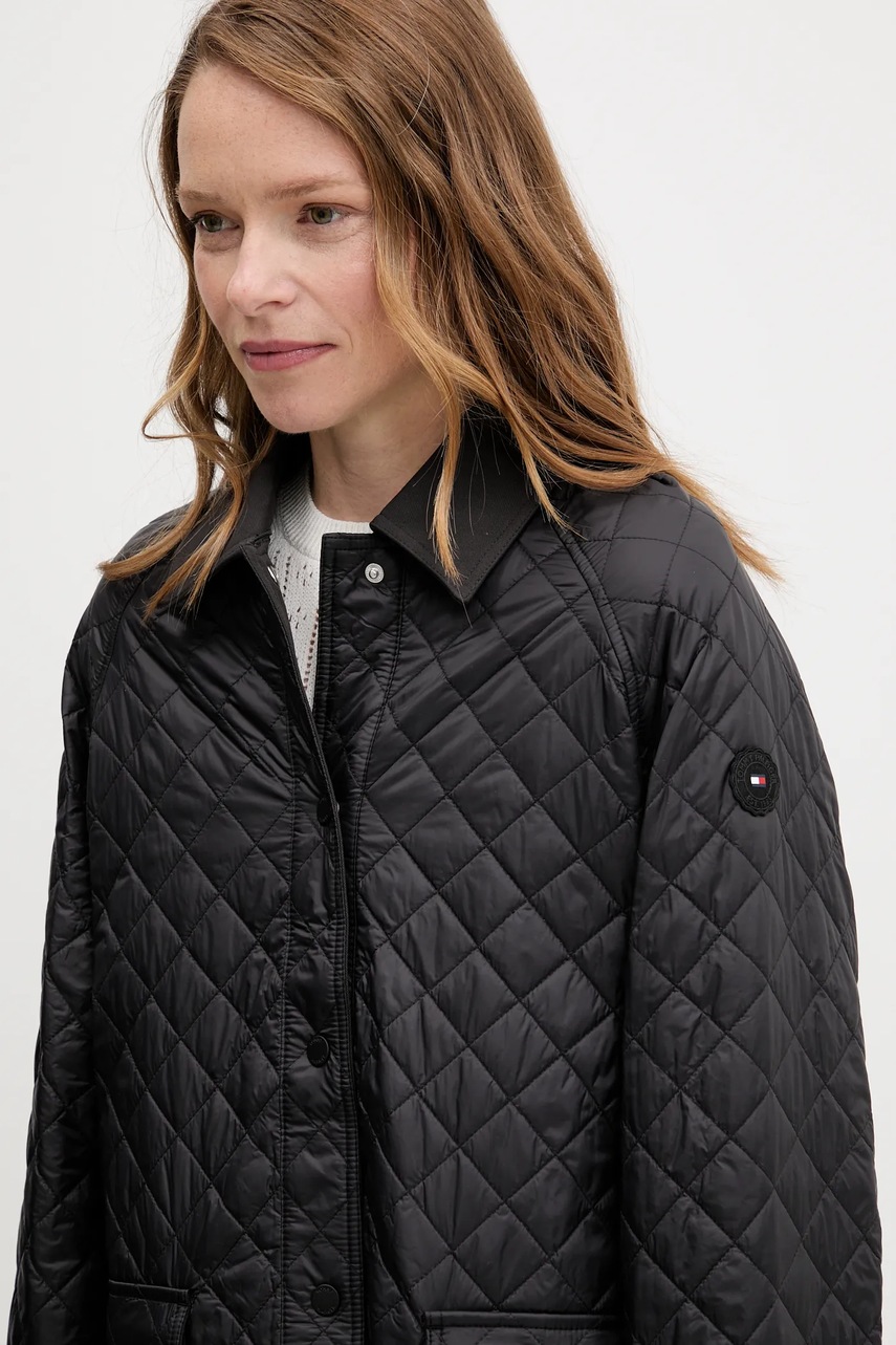 Μπουφάν Tommy Hilfiger χρώμα: μαύρο, WW0WW46448 φωτογραφία