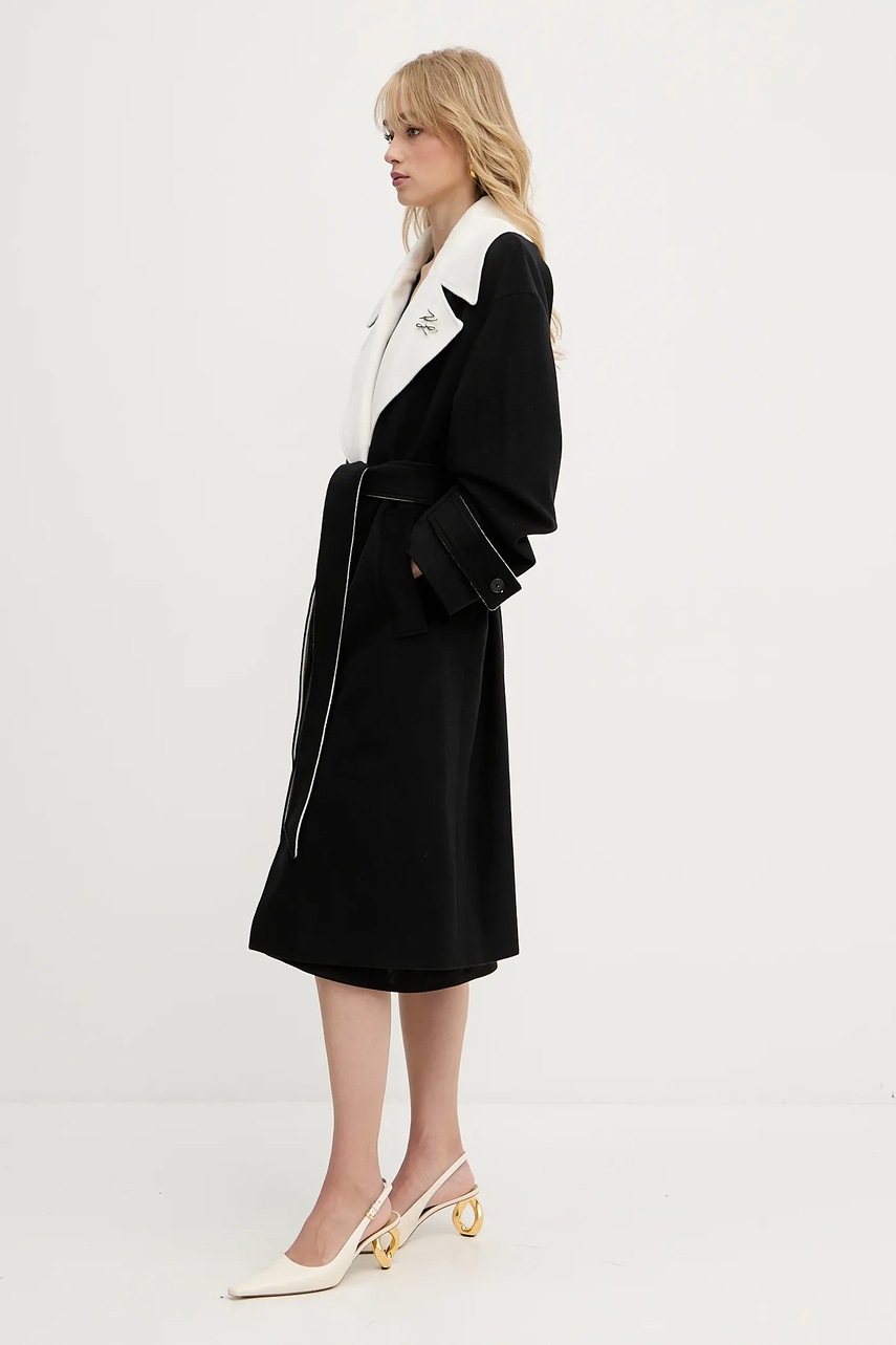 Vlněný kabát Karl Lagerfeld (obrázek 4)