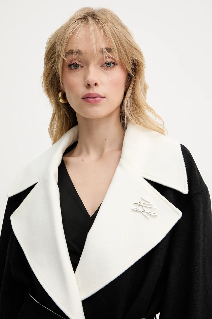 Vlněný kabát Karl Lagerfeld (obrázek 5)