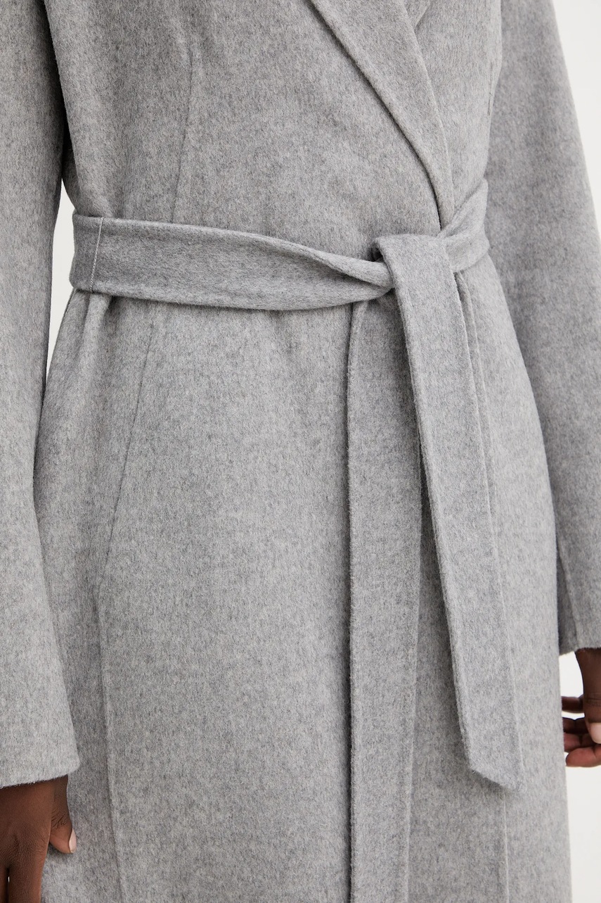 Μάλλινο παλτό BOSS χρώμα: γκρι, 50541513 φωτογραφία