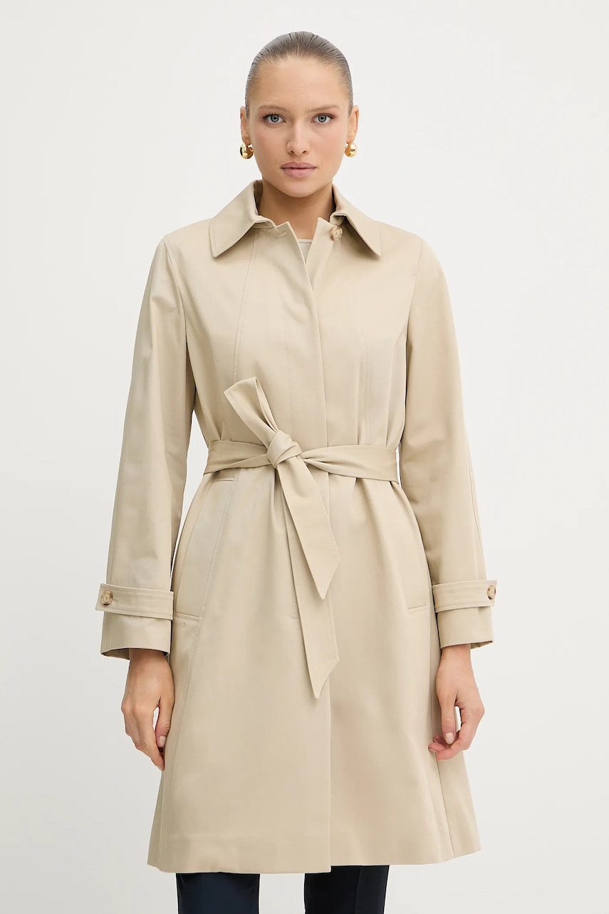 BOSS palton culoarea bej, de tranzitie, 50543189