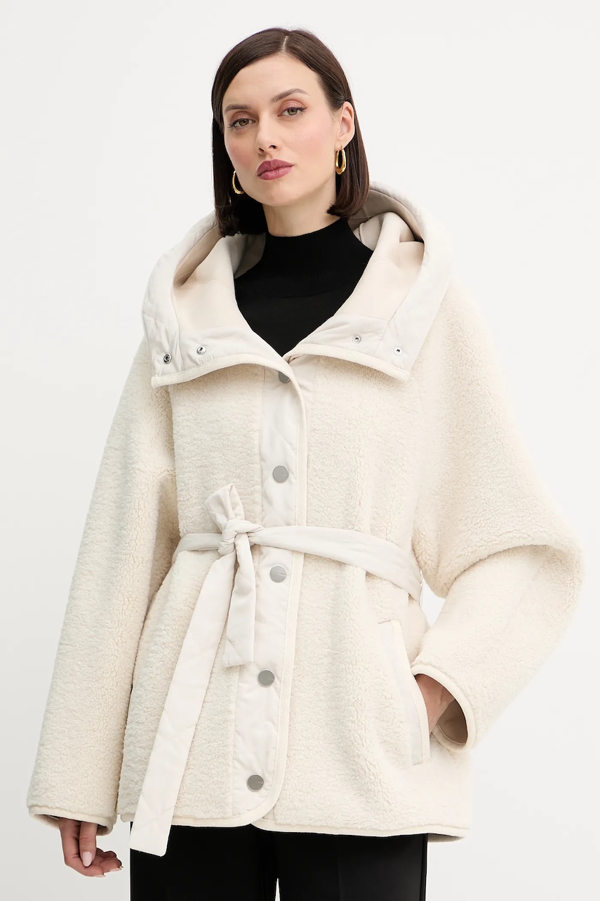Levně Bunda Pinko béžová barva, 105473 A2QC