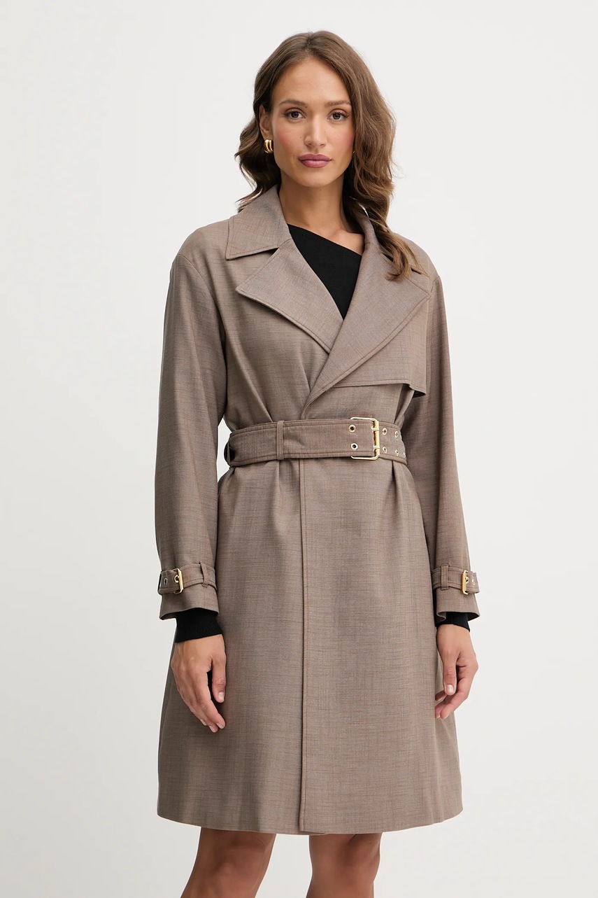Levně Kabát Marciano Guess CHRISTINA béžová barva, 5YGL05 7343A