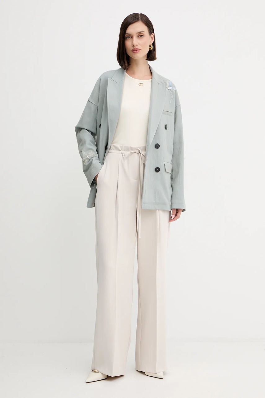 Пиджак Forte Forte цвет зелёный двубортный 14033bis.my.jacket