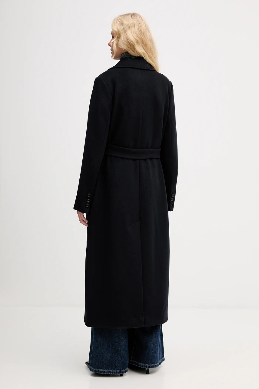 Παλτό με προσθήκη μαλλιού Blugirl Blumarine χρώμα: ναυτικό μπλε, RF5242.T221A φωτογραφία