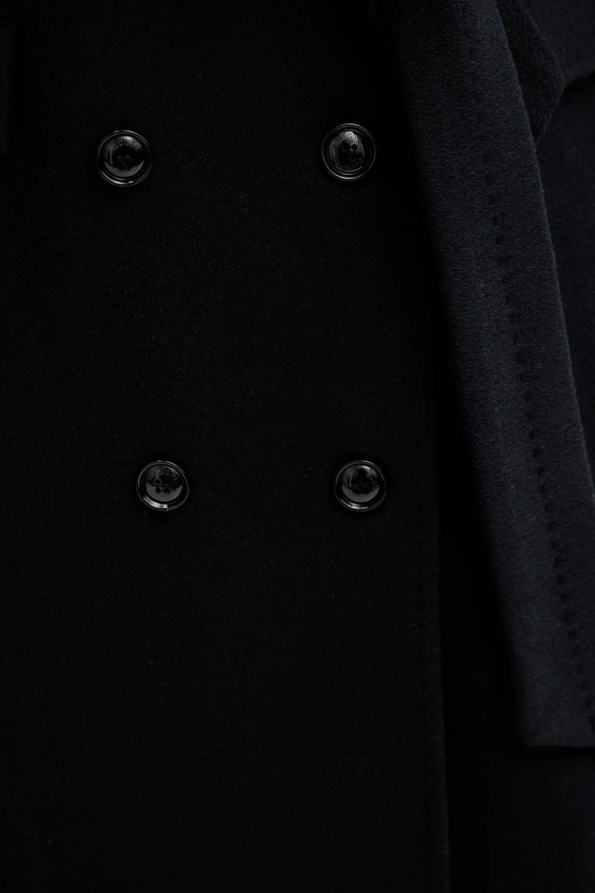 Παλτό με προσθήκη μαλλιού Blugirl Blumarine χρώμα: ναυτικό μπλε, RF5242.T221A φωτογραφία