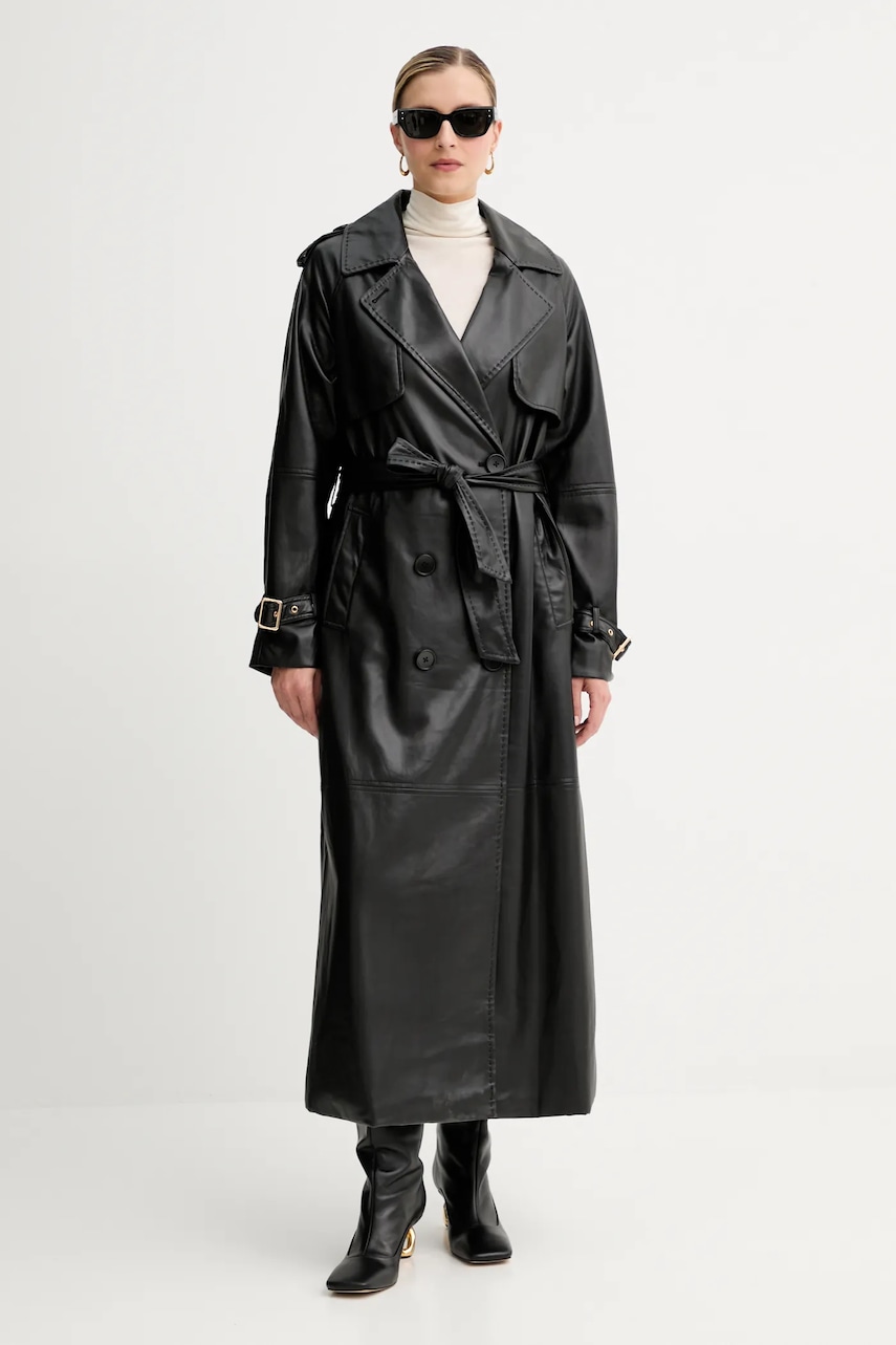 Fracomina palton culoarea negru, FR25WC7001P41101