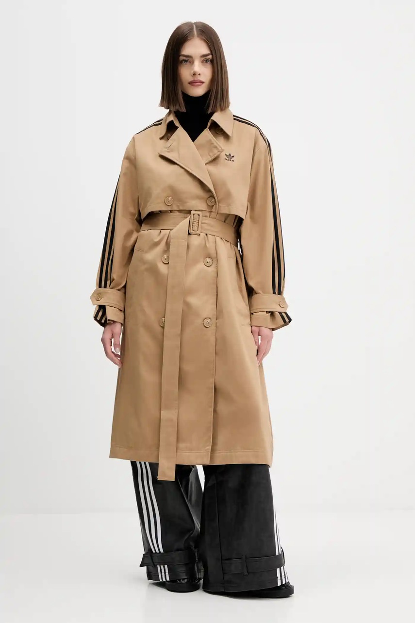 adidas Originals trenci Tcoat Twill culoarea verde, JW2663