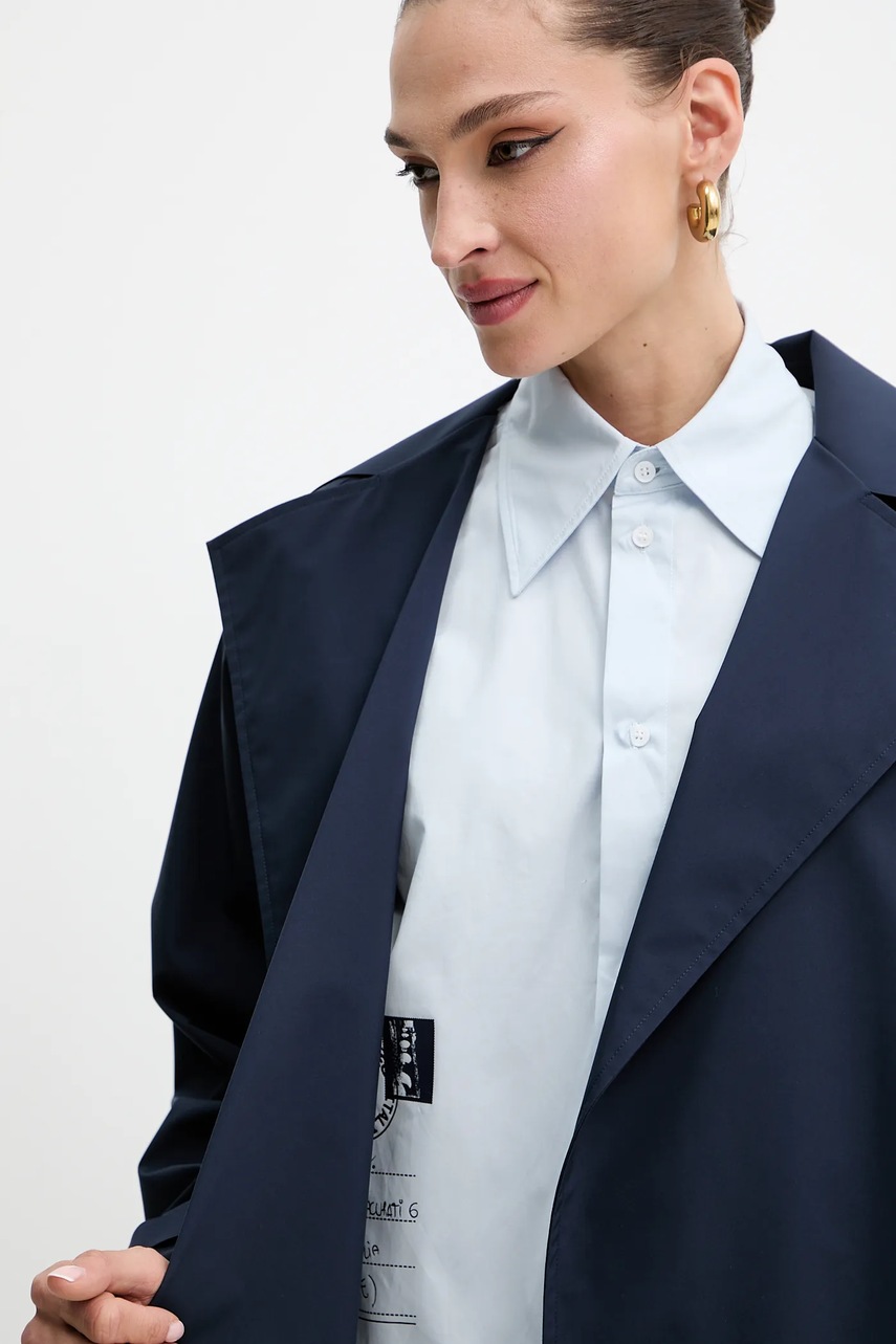 Παλτό Weekend Max Mara FATTO χρώμα: ναυτικό μπλε, 2525026011600 φωτογραφία