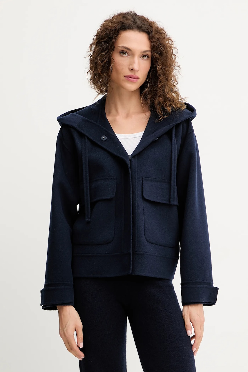 Weekend Max Mara palton GARY culoarea albastru marin, 2525086041600