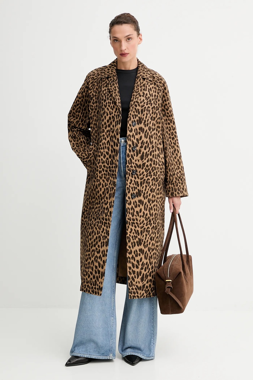 Хлопковое пальто ZADIG&VOLTAIRE цвет коричневый  WWCO01714