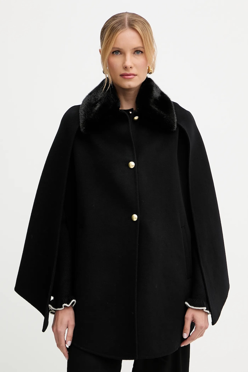 Ermanno Scervino palton culoarea negru, 57TD046EY0