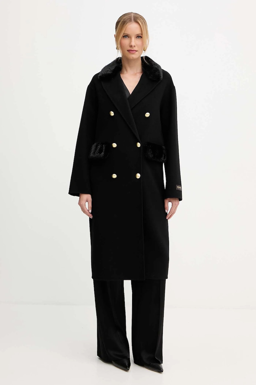Ermanno Scervino palton culoarea negru, 57TD057EY0