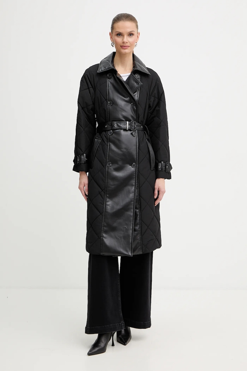Levně Trench kabát Guess ALEXANE černá barva, W5BL36 W4070