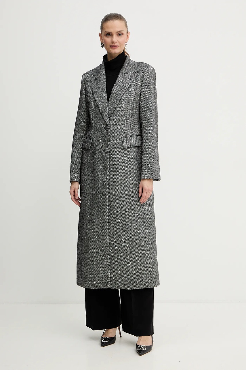 Levně Kabát Guess STEFANIA šedá barva, W5BL26 W2680