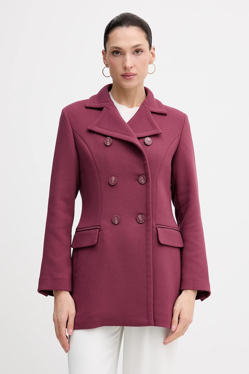 Sisley palton culoarea bordo, 2OUALN05Z