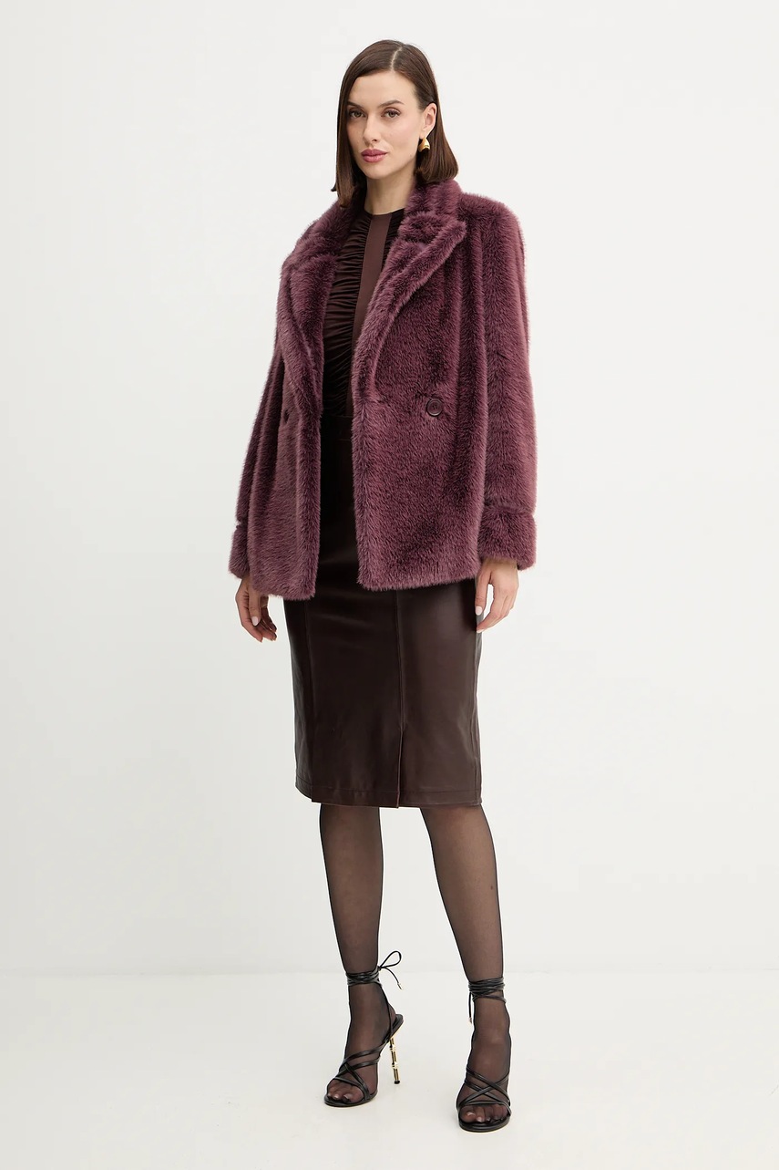 Пальто Twinset цвет фиолетовый  252TT2154