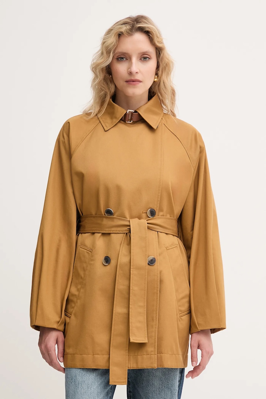 MAX&Co. trenci din bumbac culoarea galben, 2526086091200