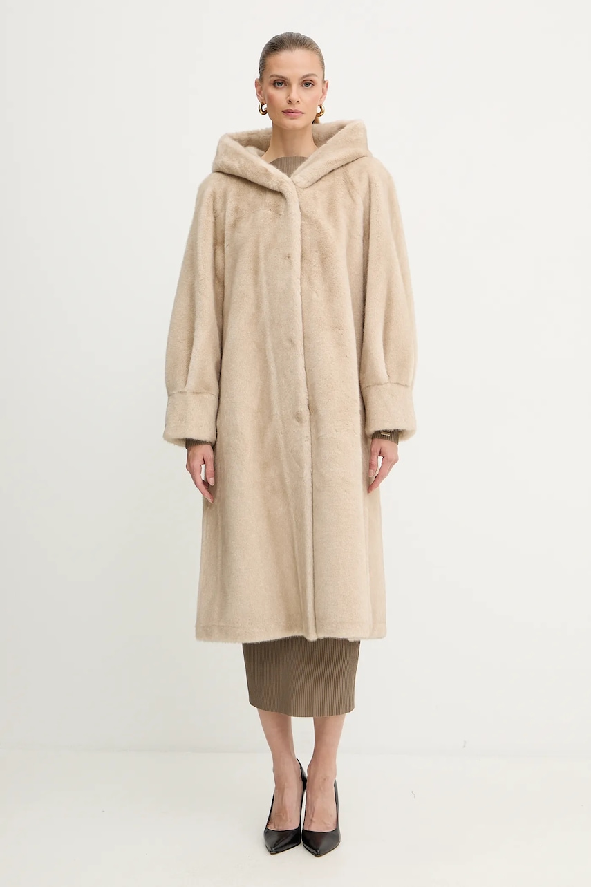 Luisa Spagnoli palton culoarea bej, 542439
