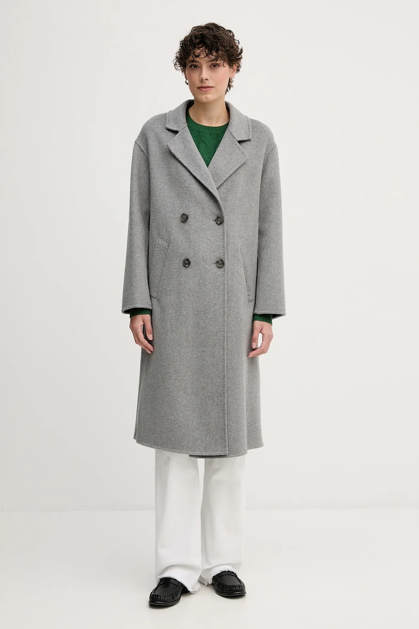 Gaudi haină cu lână culoarea gri, 521FD35010
