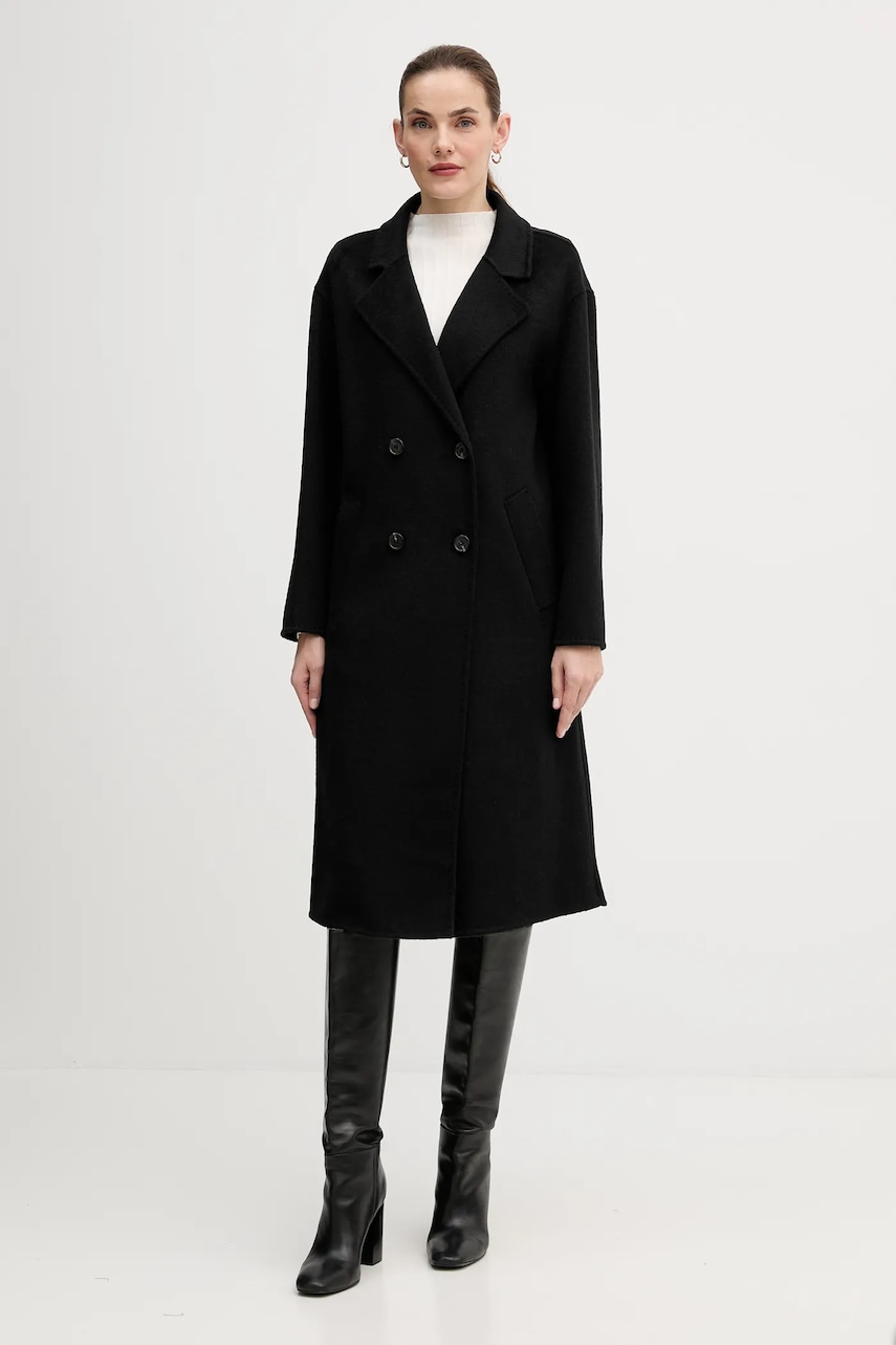 Gaudi haină cu lână culoarea negru, 521FD35010