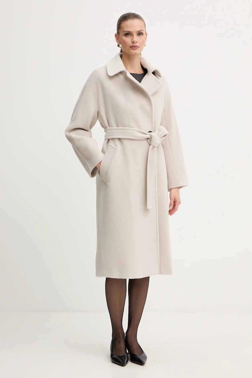 Marella palton de lână culoarea bej, 2523016142200