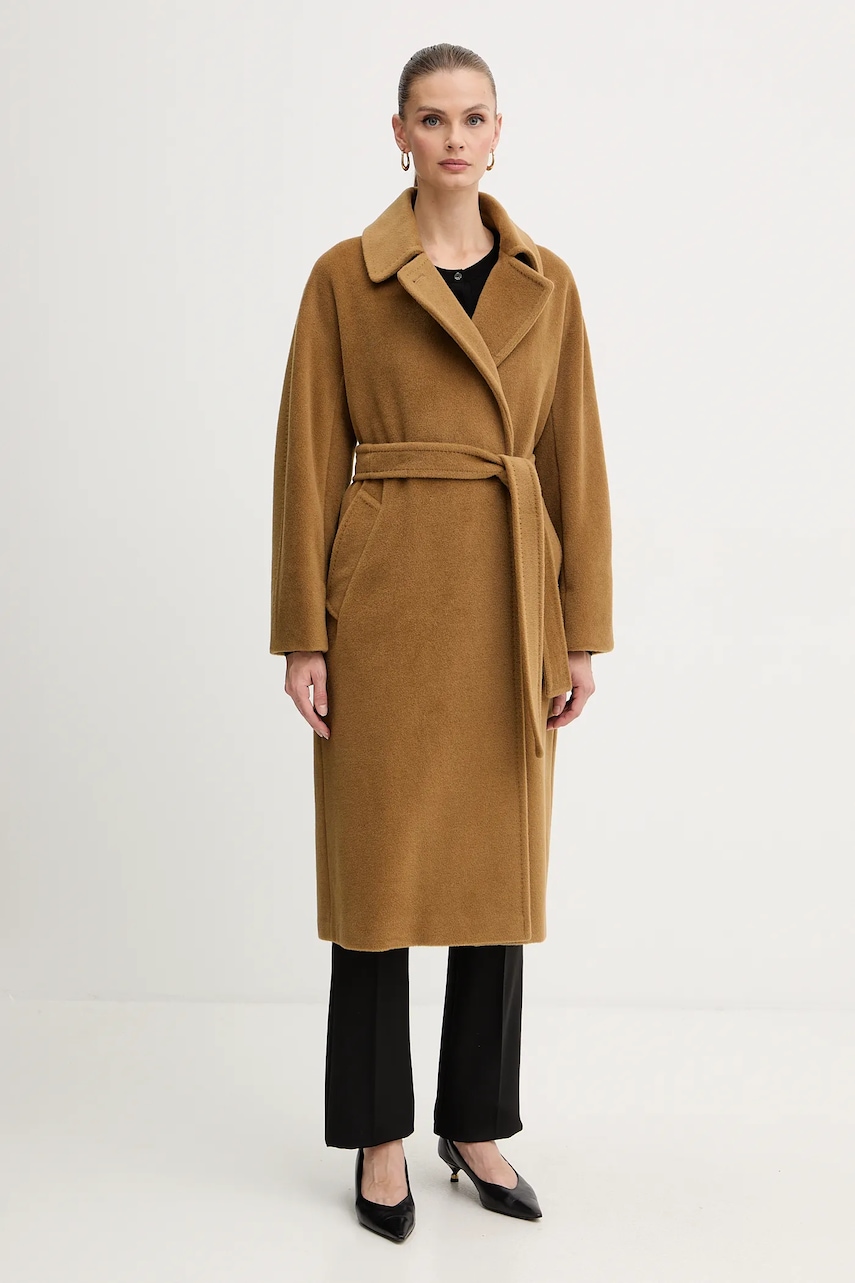 Marella palton de lână culoarea verde, 2523016142200