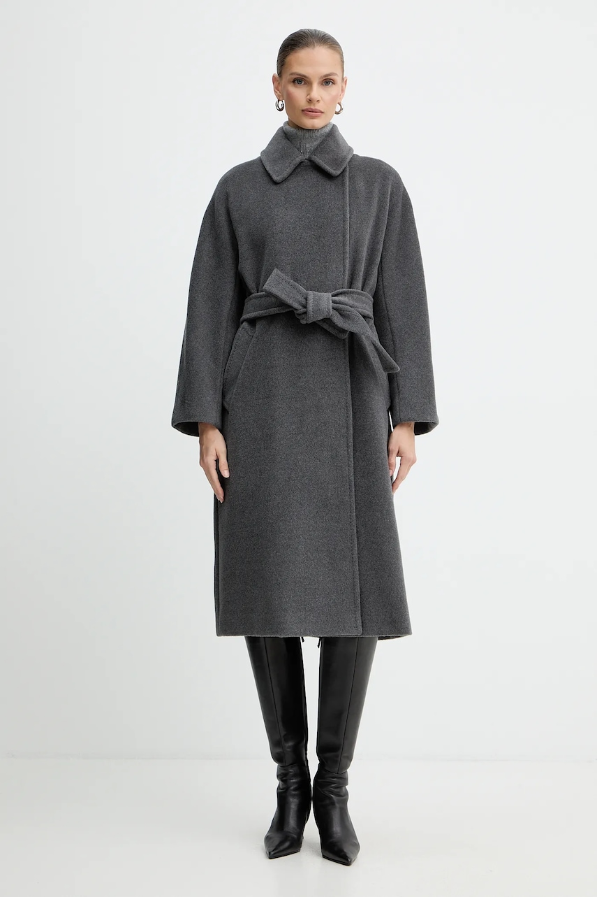 Marella palton de lână culoarea gri, 2523016142200