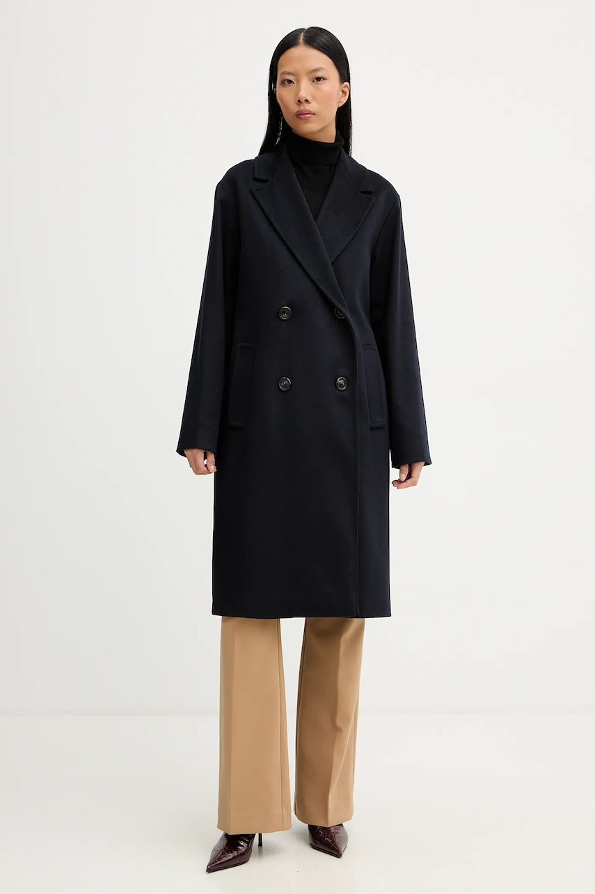 Marella haină cu lână Emme by Marella culoarea bleumarin, 2525016022200