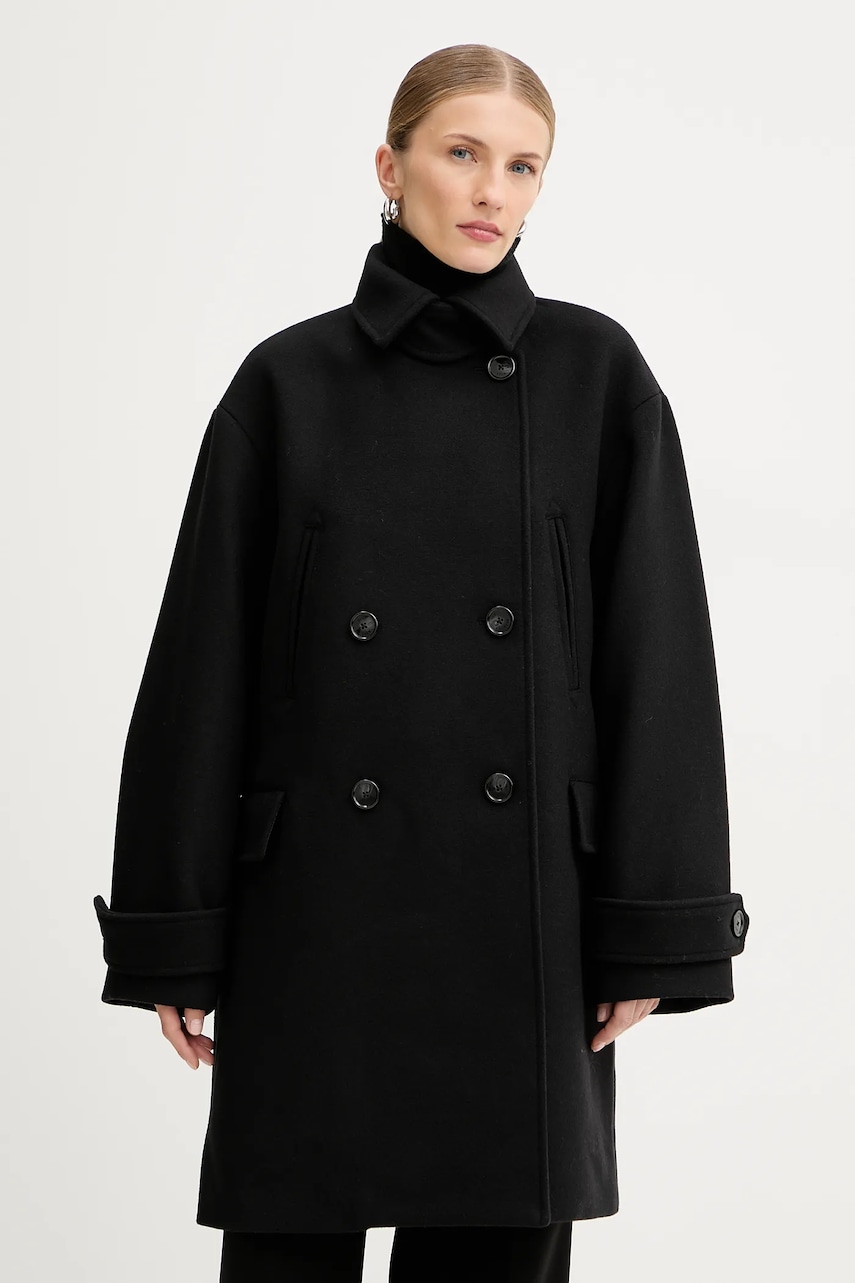 Kabát s příměsí vlny BOSS Orange C_Cisabel černá barva, 50548650