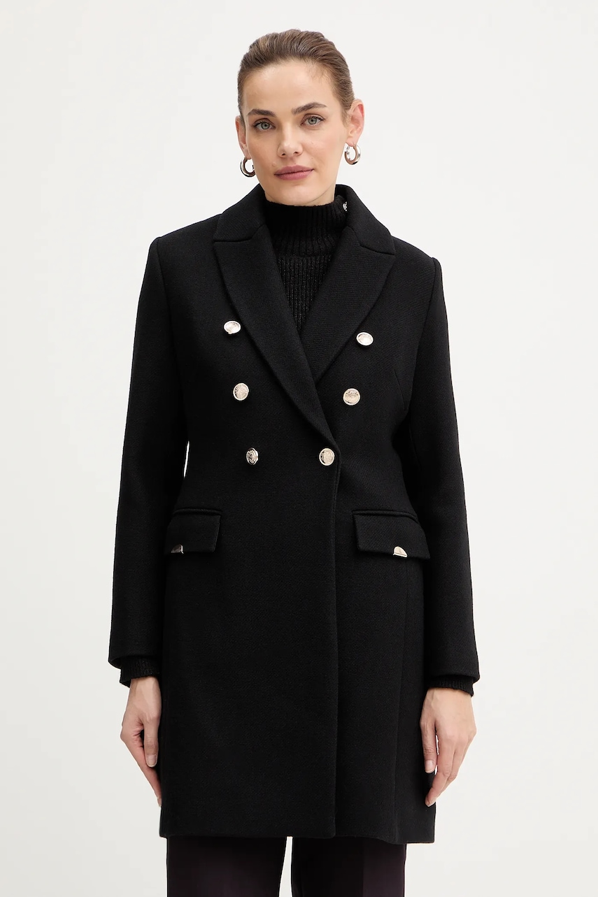 Morgan haină cu lână culoarea negru, GATIM.F