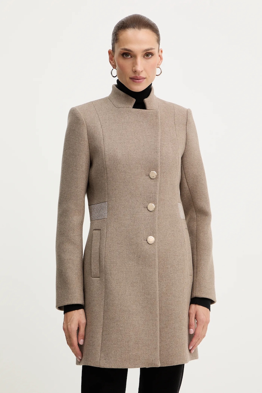 Morgan haină cu lână culoarea bej, GUERTA