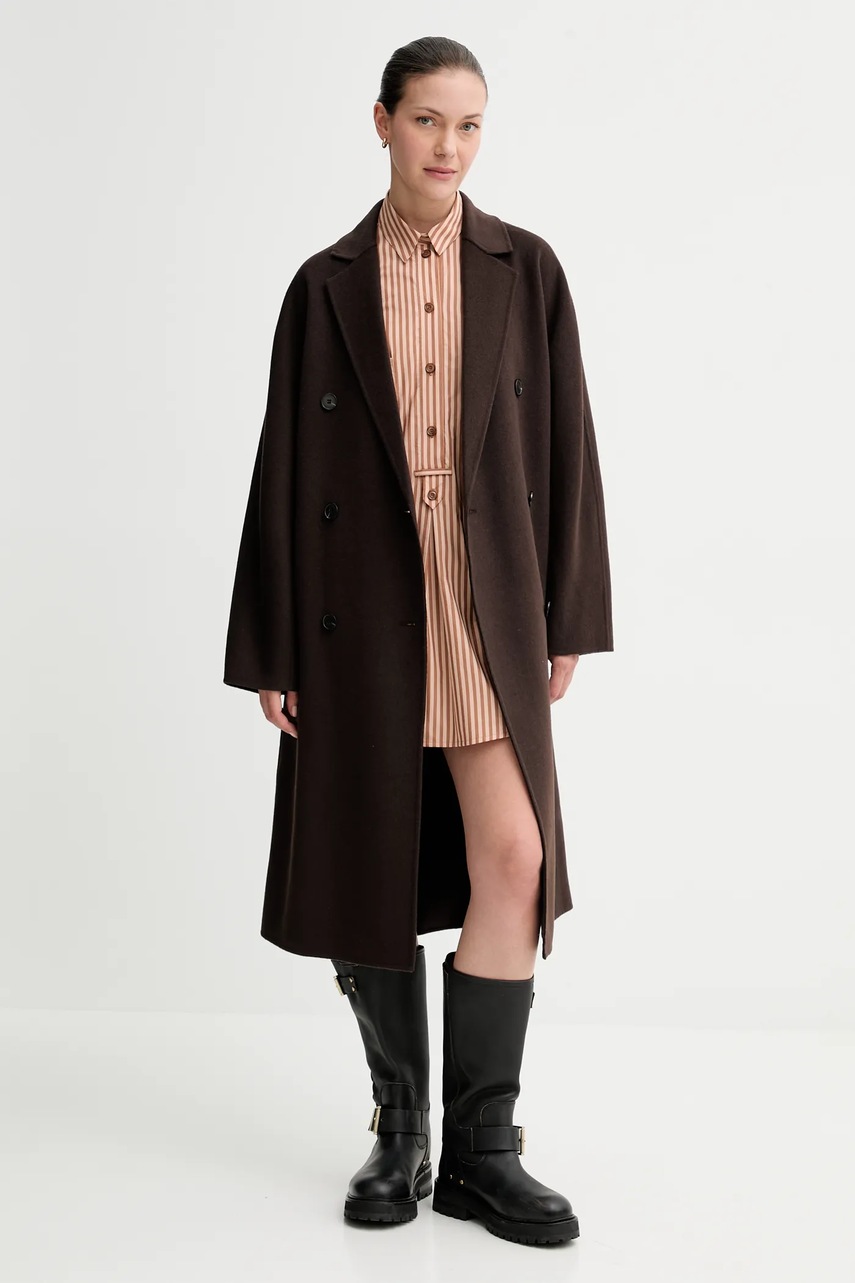 Пальто с шерстью Marc OPolo цвет коричневый  508005171127