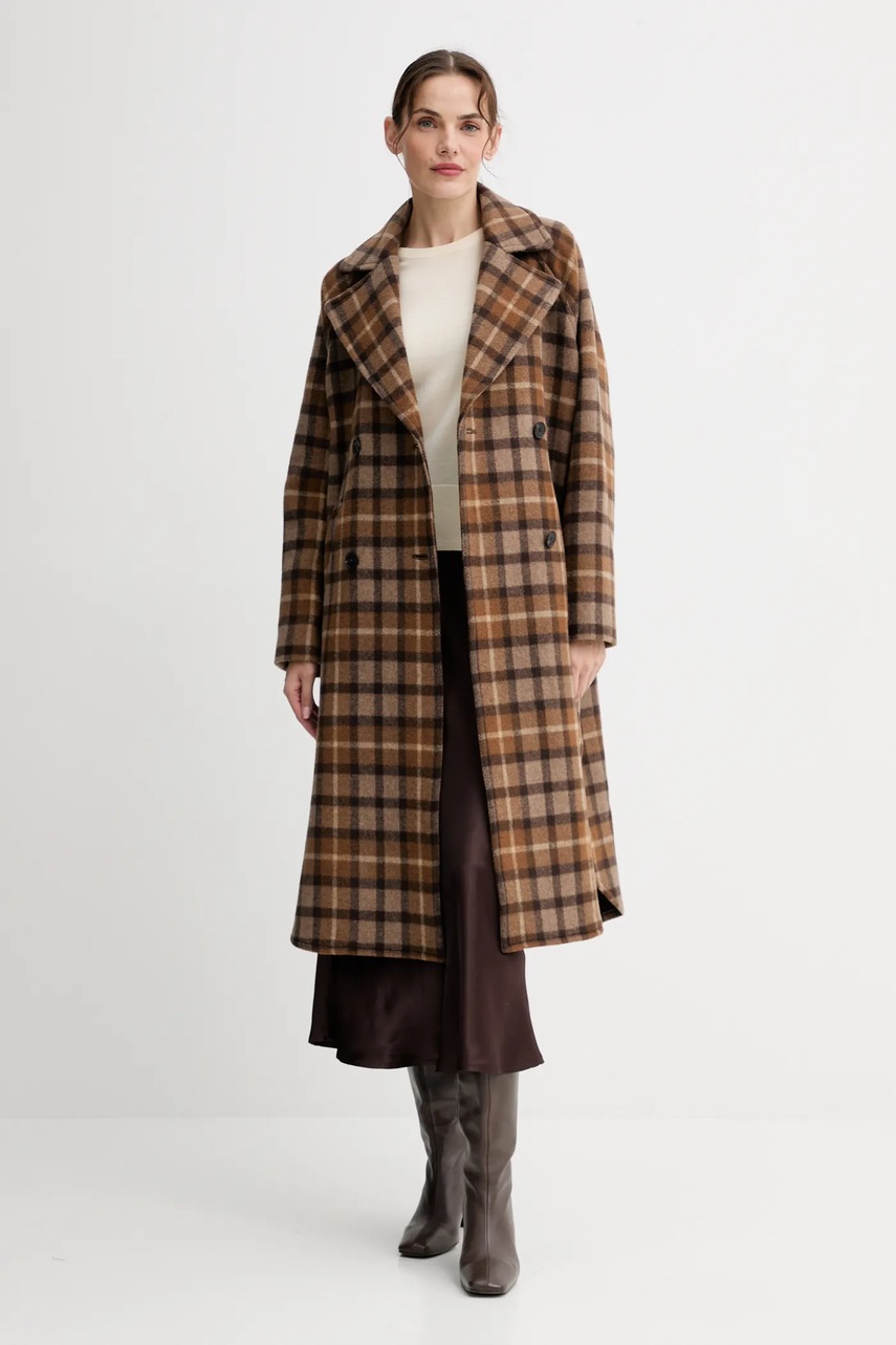 Пальто с шерстью Marc OPolo цвет коричневый  508018371151