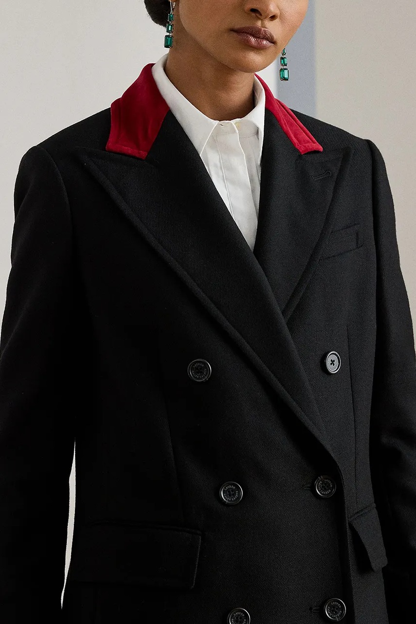 Vlněný kabát Lauren Ralph Lauren (obrázek 4)