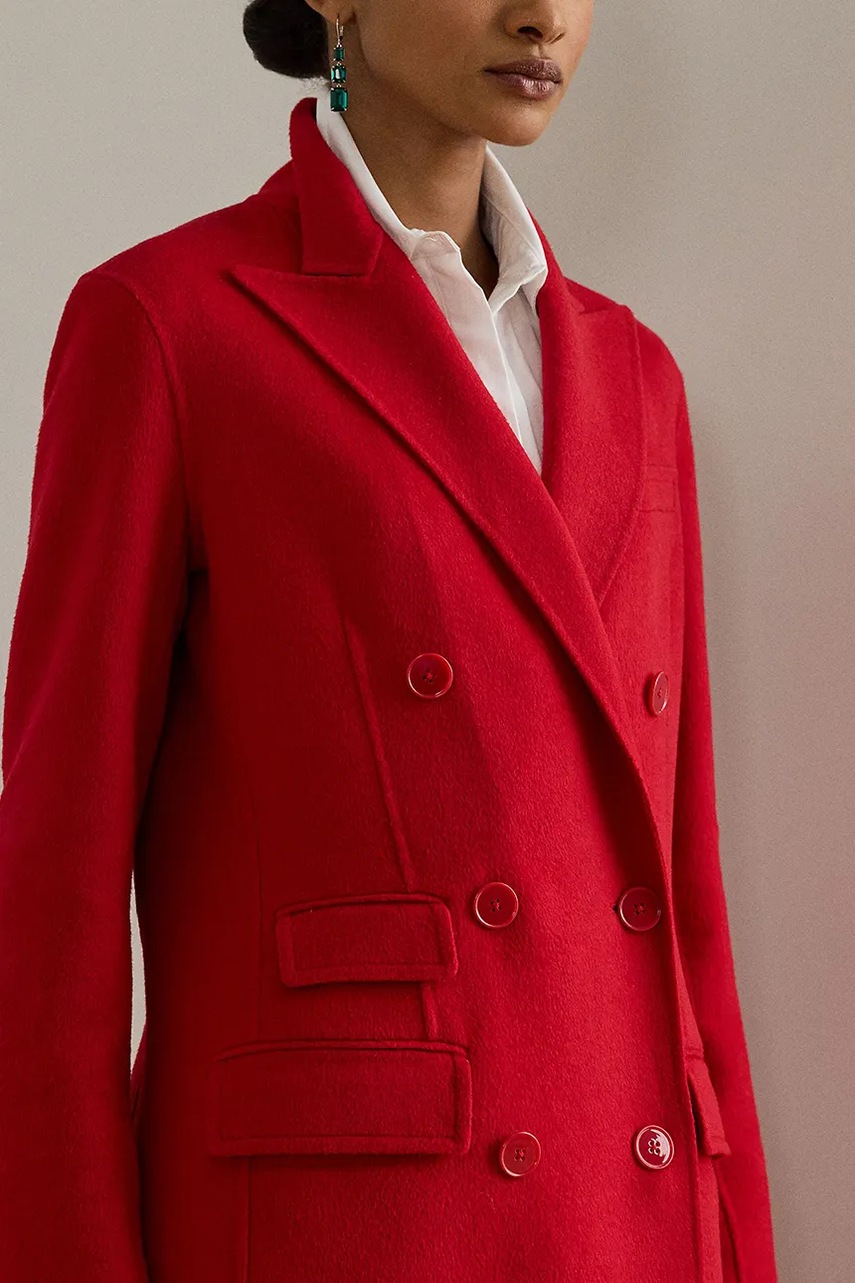 Kabát s příměsí vlny Lauren Ralph Lauren (obrázek 4)