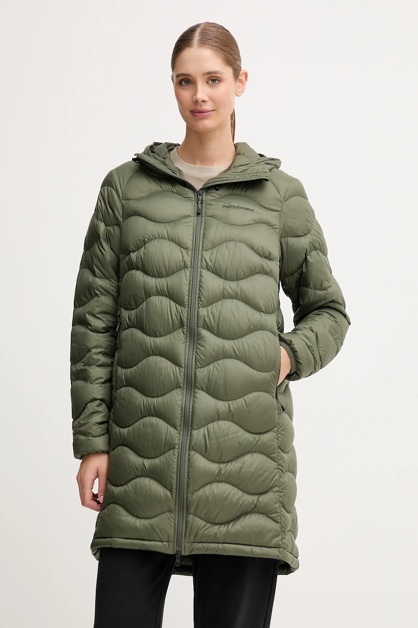 Peak Performance geacă de puf HELIUM culoarea verde, de tranzitie, G79849