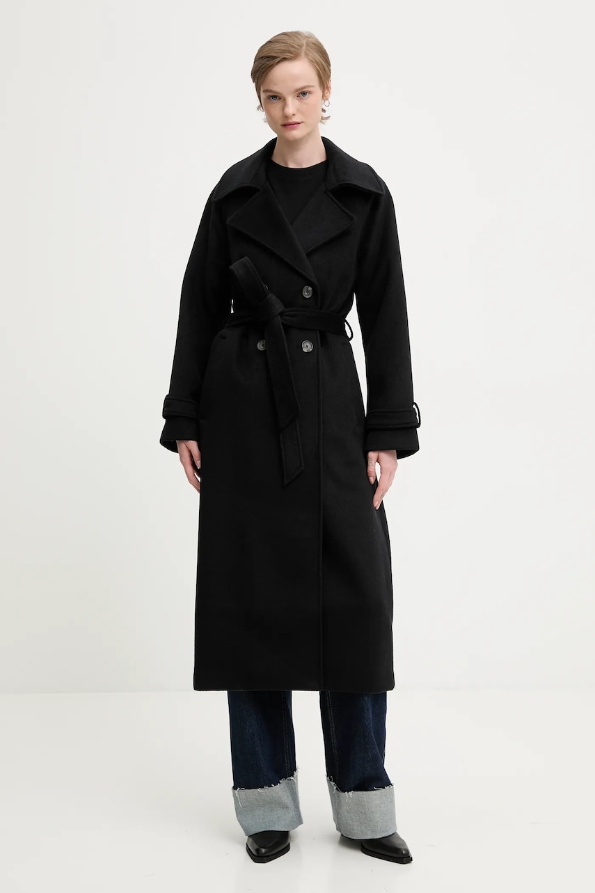 Abercrombie & Fitch palton culoarea negru, KI144-5191-900