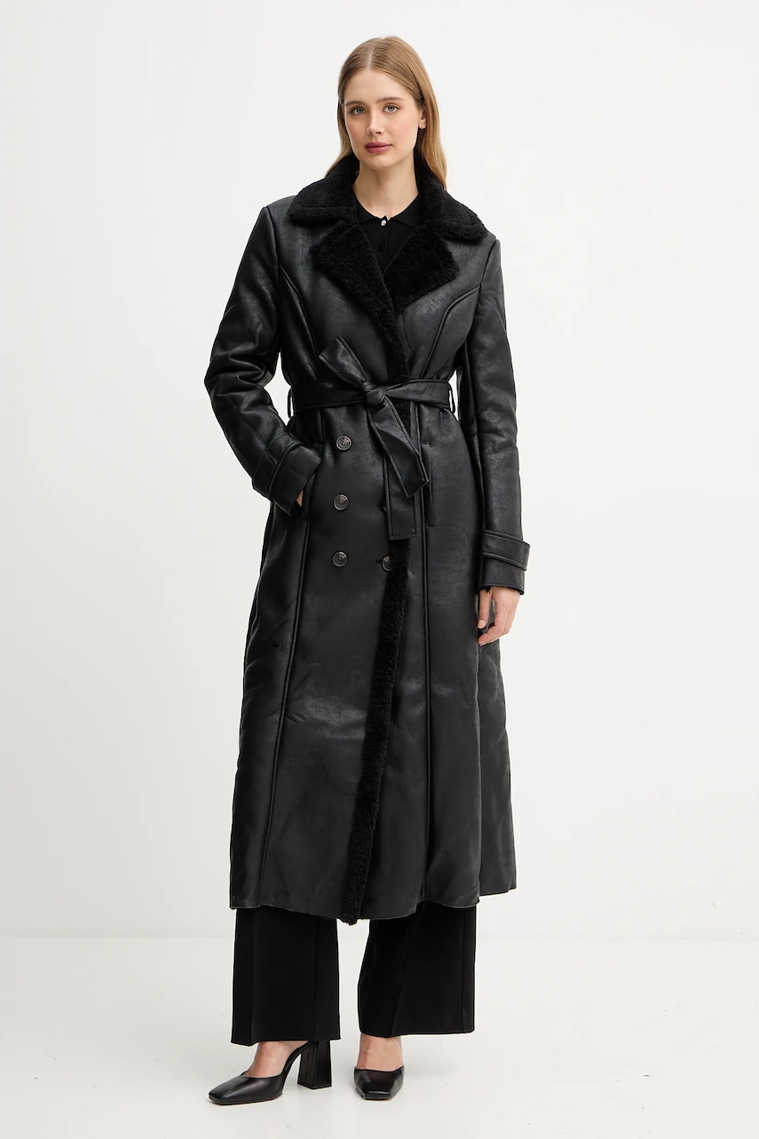 Bardot palton culoarea negru, 59622JB1