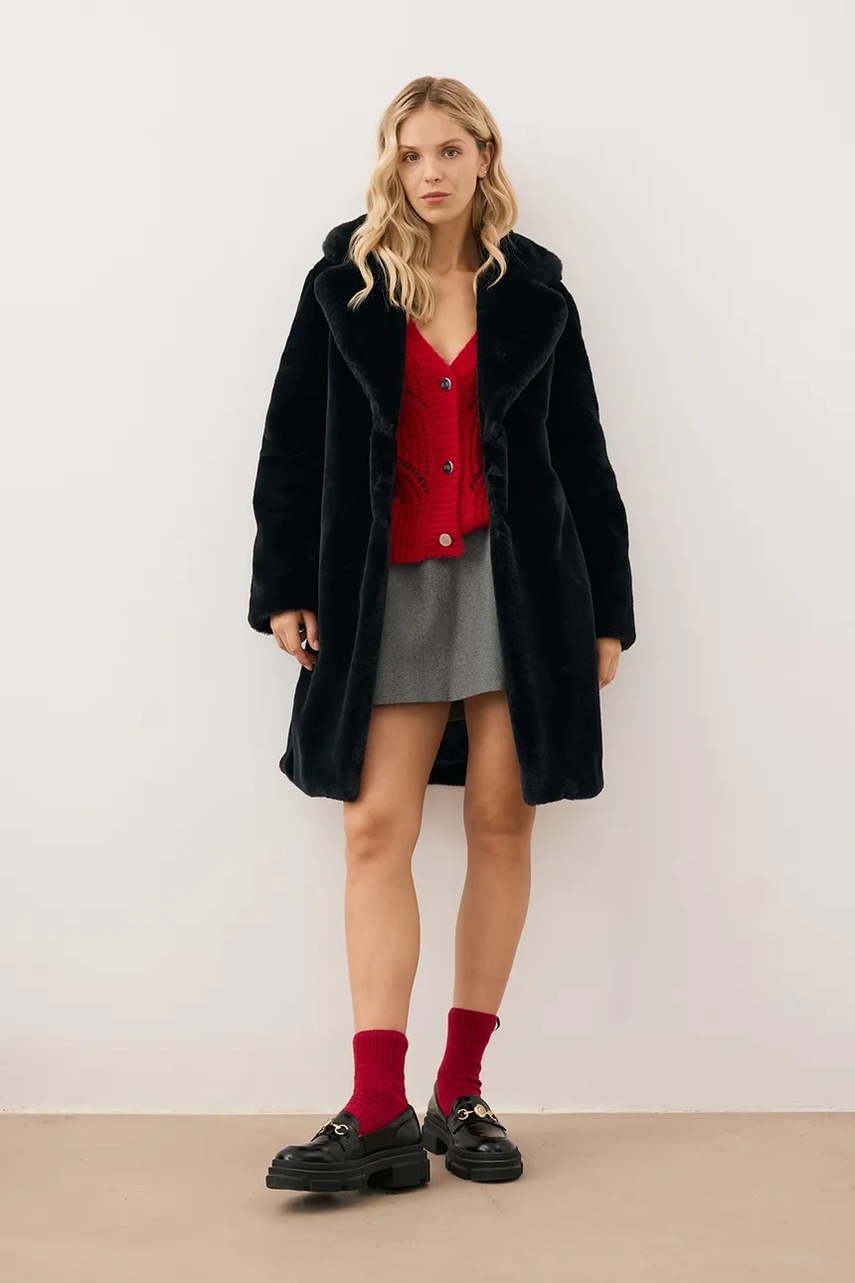 Bizuu palton ROMA culoarea negru, ROMA CZARNY