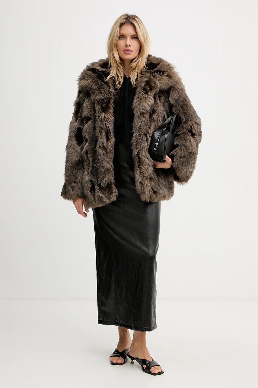 Παλτό Haveone χρώμα: καφέ, KMA-P042 φωτογραφία