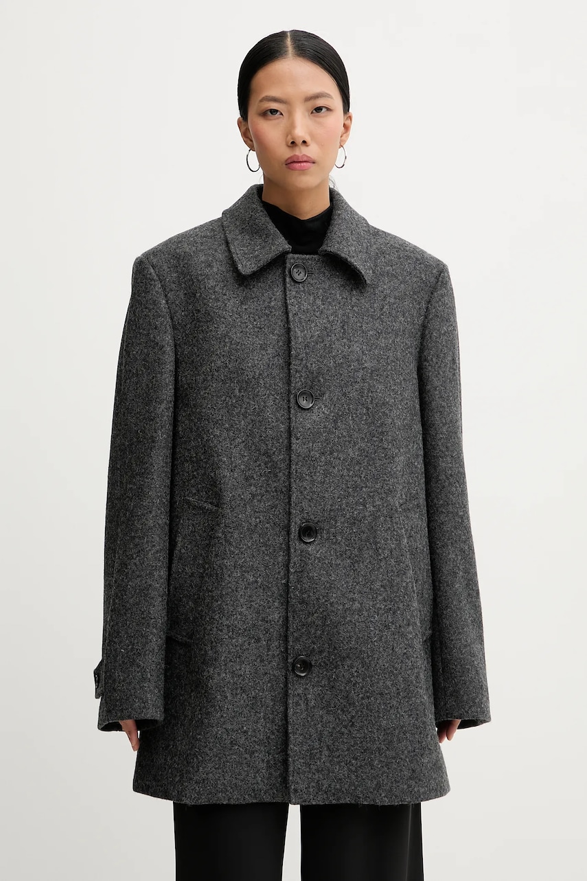 Bally palton de lână culoarea gri, M0BA308F