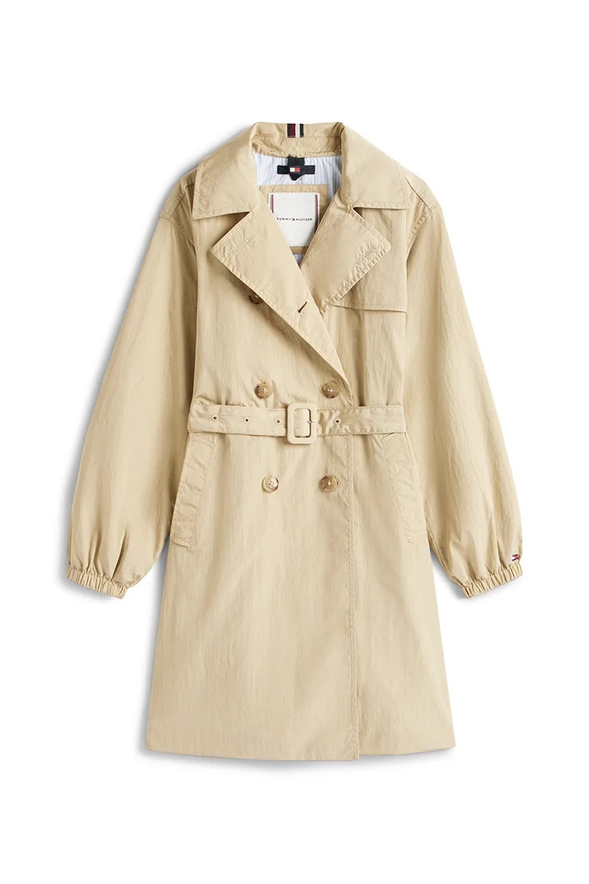 Пальто Tommy Hilfiger цвет бежевый KG0KG08730 Пальто Tommy Hilfiger цвет бежевый KG0KG08730