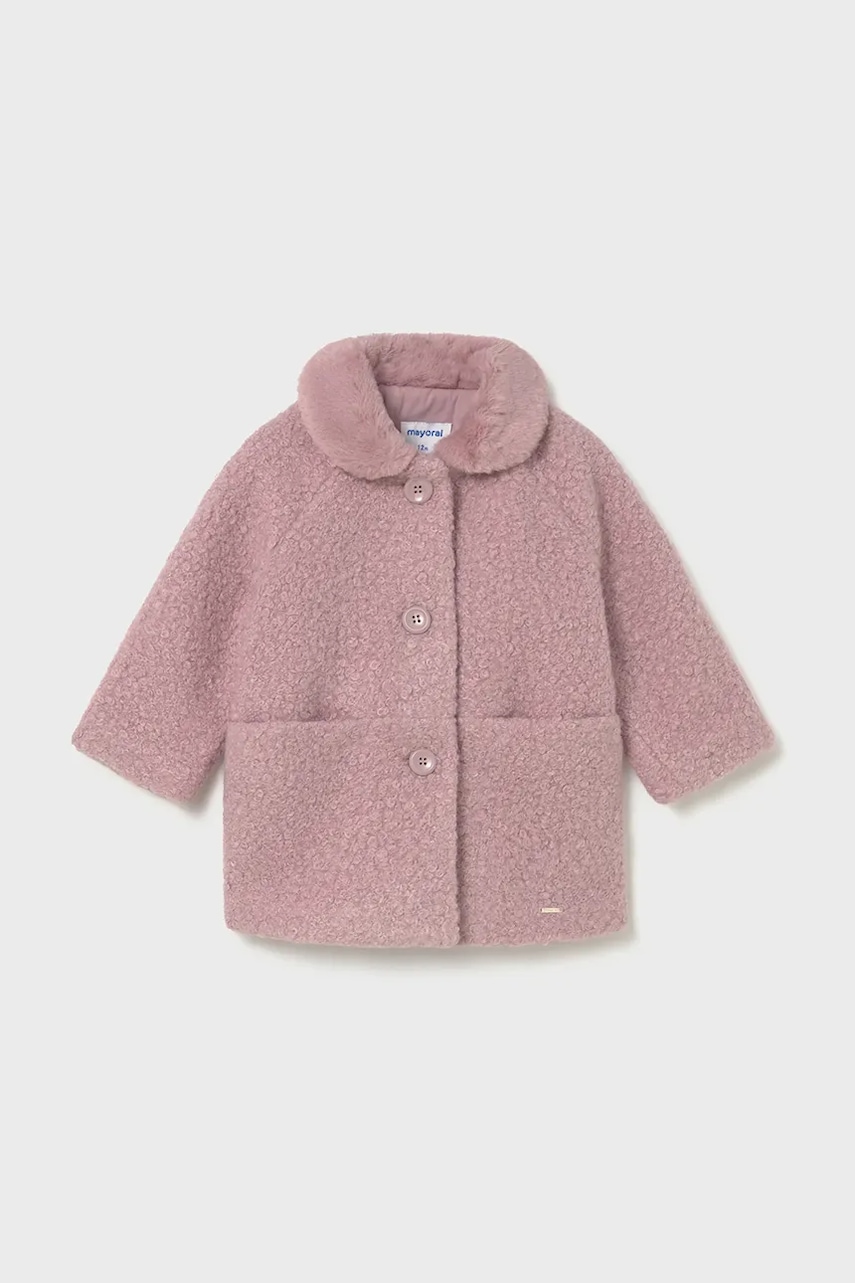 Mayoral palton pentru copii culoare roz 2432