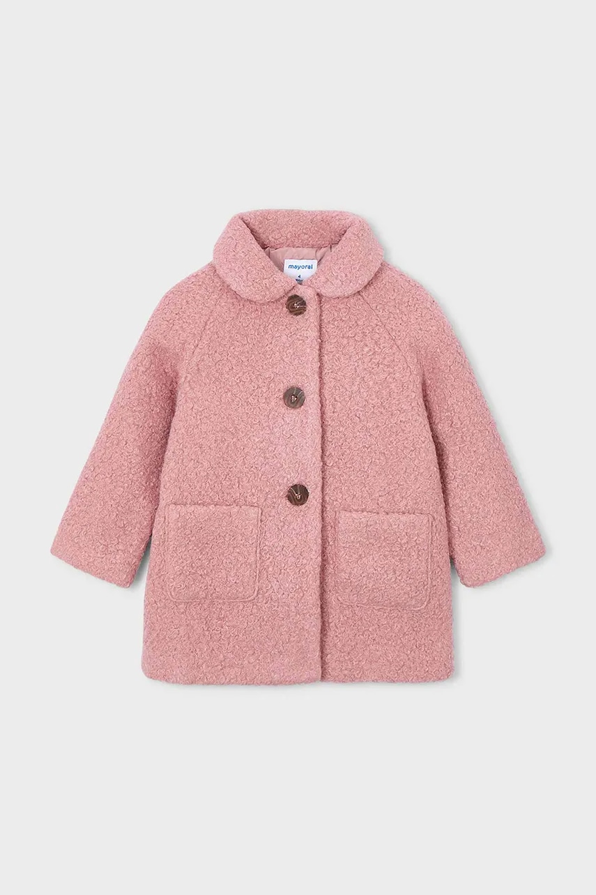 Mayoral palton pentru copii culoare roz 4439