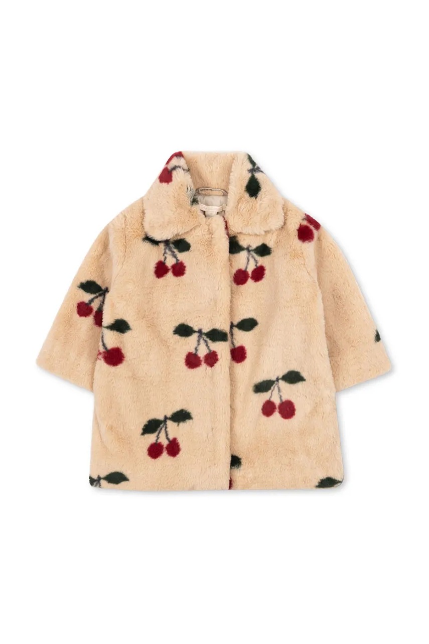 Детский плащ Konges Sløjd FUZZIE COAT GRS цвет бежевый KS103470