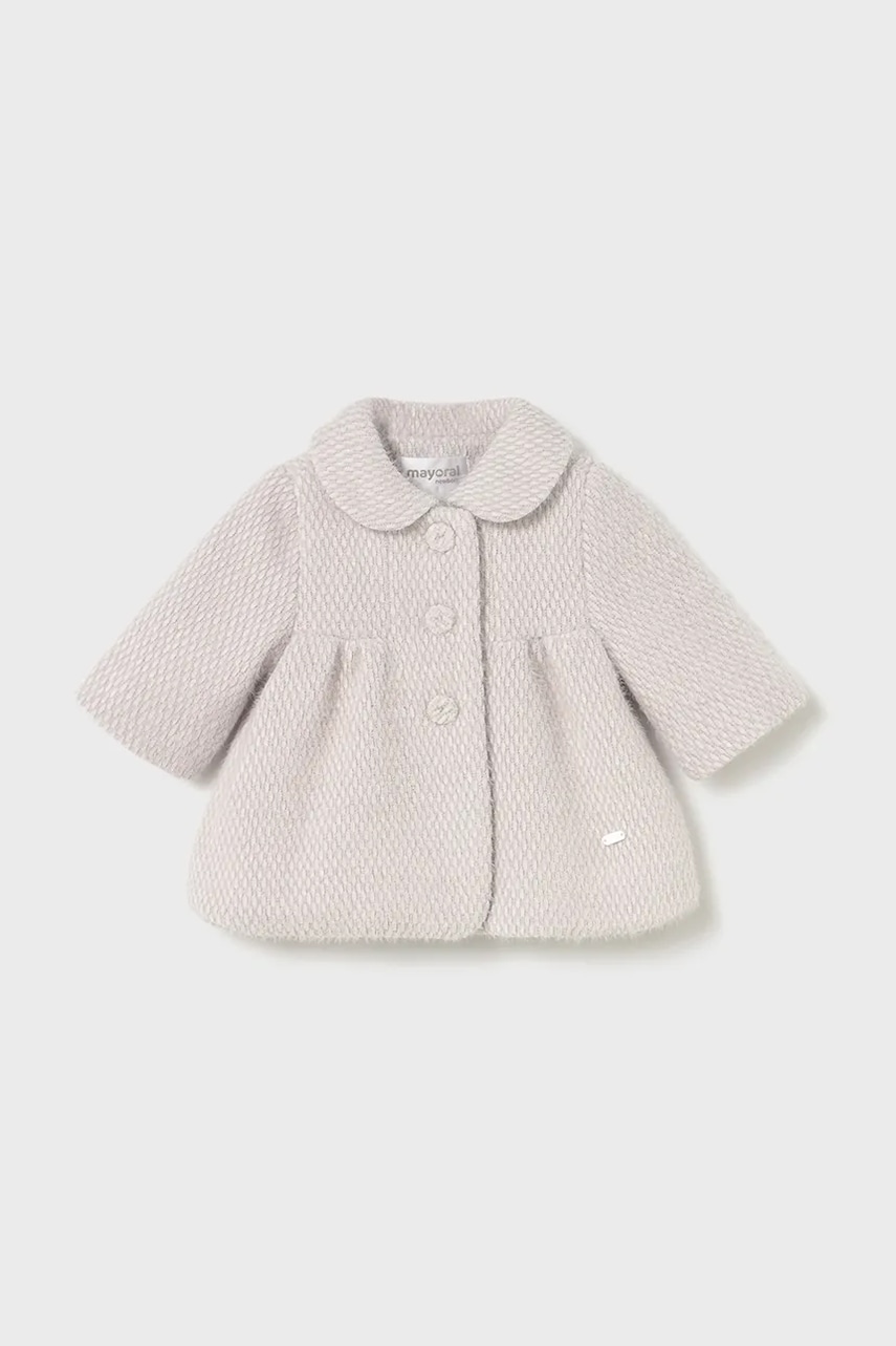Пальто для малышей Mayoral Newborn цвет серый 2401 Пальто для малышей Mayoral Newborn цвет серый 2401