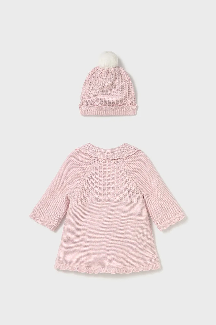 Детское пальто Mayoral Newborn цвет розовый 2412