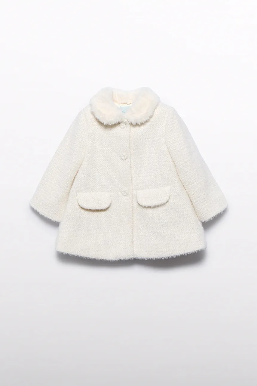 Abel&Lula palton bebe culoarea bej, 5819