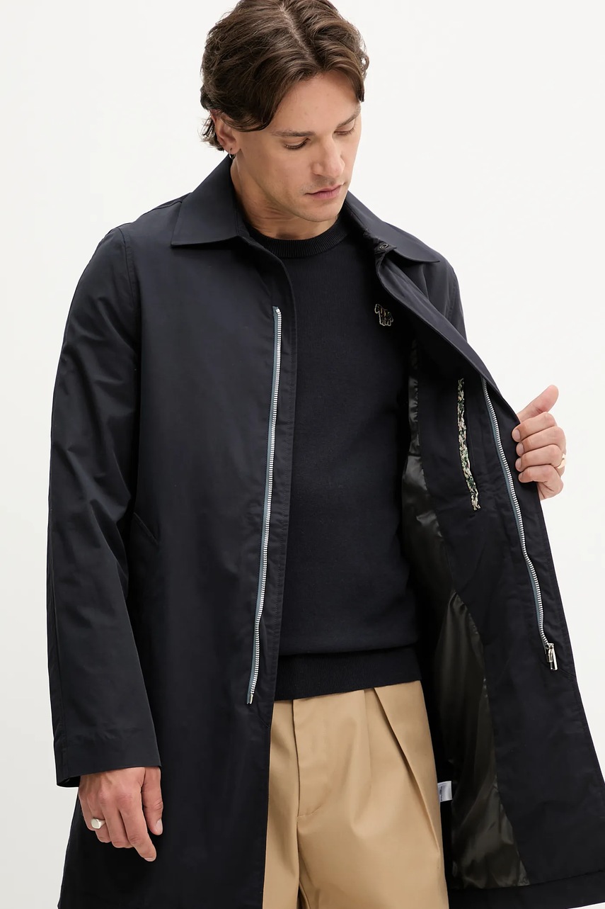 Παλτό PS Paul Smith χρώμα: ναυτικό μπλε, M2R-018Z-T22090 φωτογραφία